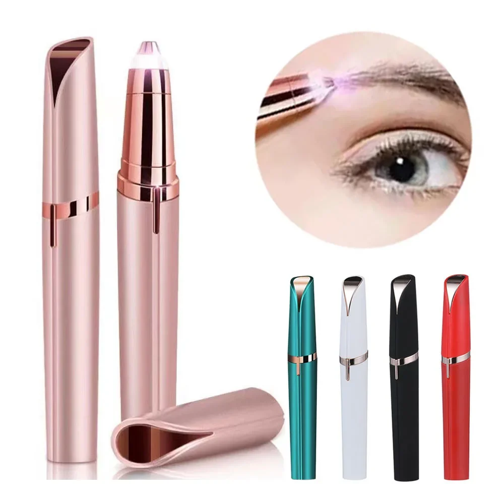 Womens Elektrische Wenkbrauw Trimmer Eye Brow Shaper Potlood Gezicht Haar Remover Voor Vrouwen Automatische Wenkbrauw Scheerapparaten Zakmes