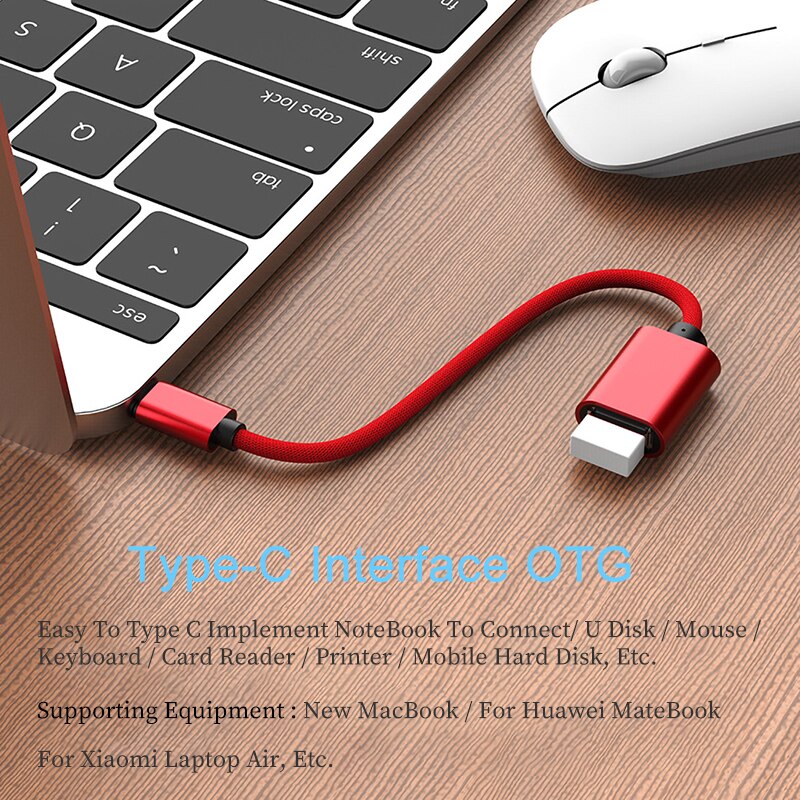 Cable adaptador OTG tipo C USB 2,0 A hembra A tipo C macho para Samsung, Huawei, Xiaomi, teléfono inteligente, tableta, unidad Flash de datos