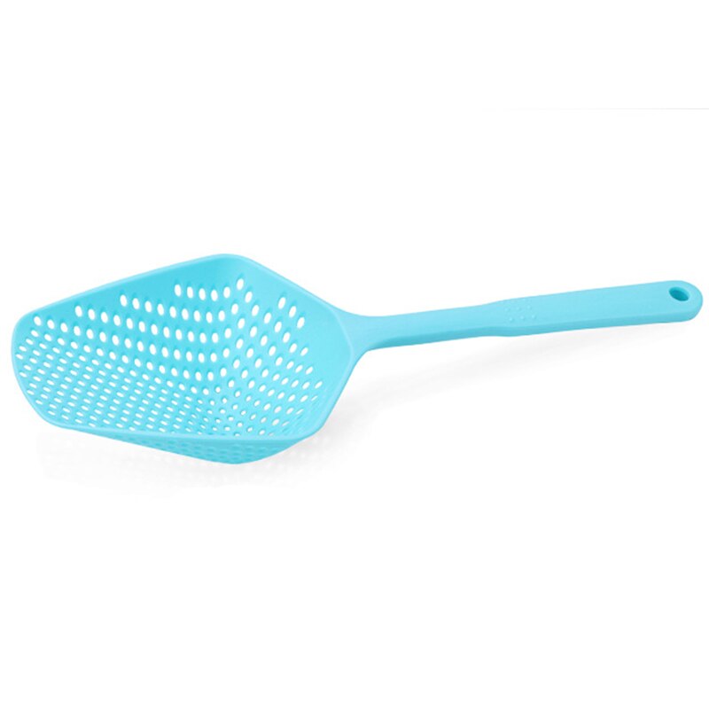 Espátula de plástico para cocina, espátula de hielo con fugas de agua, utensilios de cocina para lavar verduras: Blue Style 1