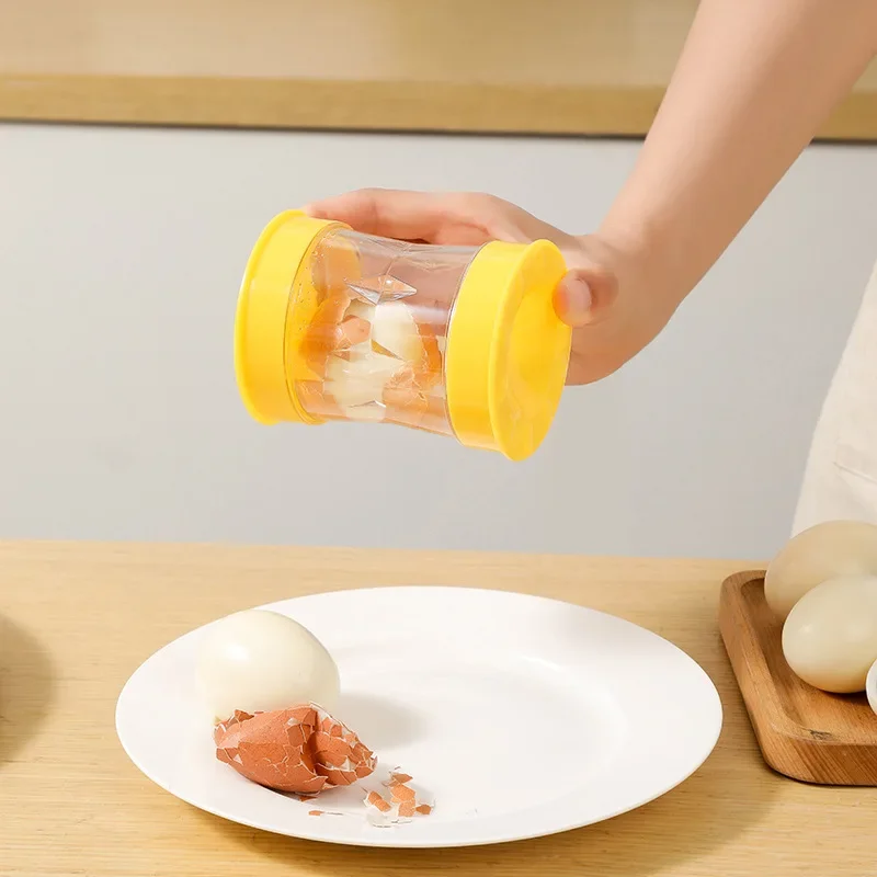 Hand Egg Sheller Cranked Automatic Household Peeling Machine Opener Tool Fully Automatic Small Kitchen Gadgets for Boiled Eggs