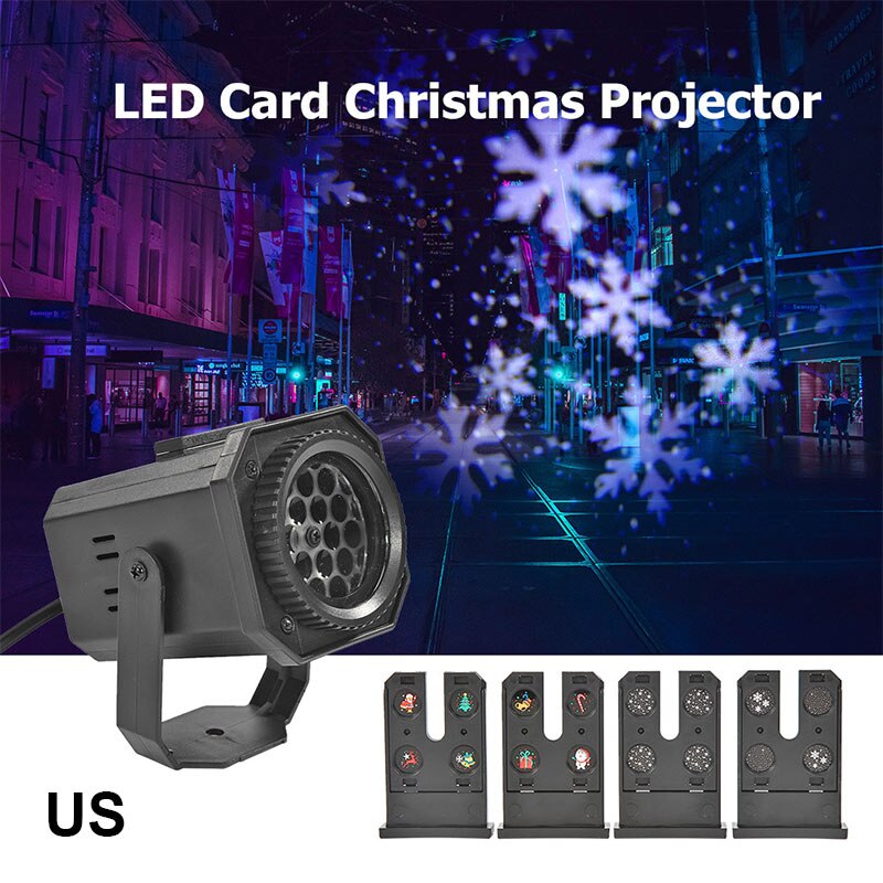 LED Bunte Projektion Lampe Weihnachten Schneeflocke Muster Projektion Licht Projektor JHP-Beste: Porous Us