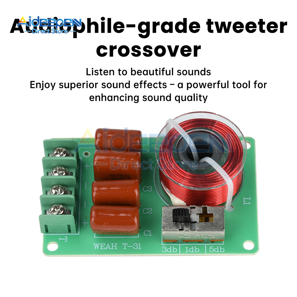 100W Pure High Frequency Divider With 3 Speed Adjustable Sound for Home Theater Speakers And Car Crossover Dividers