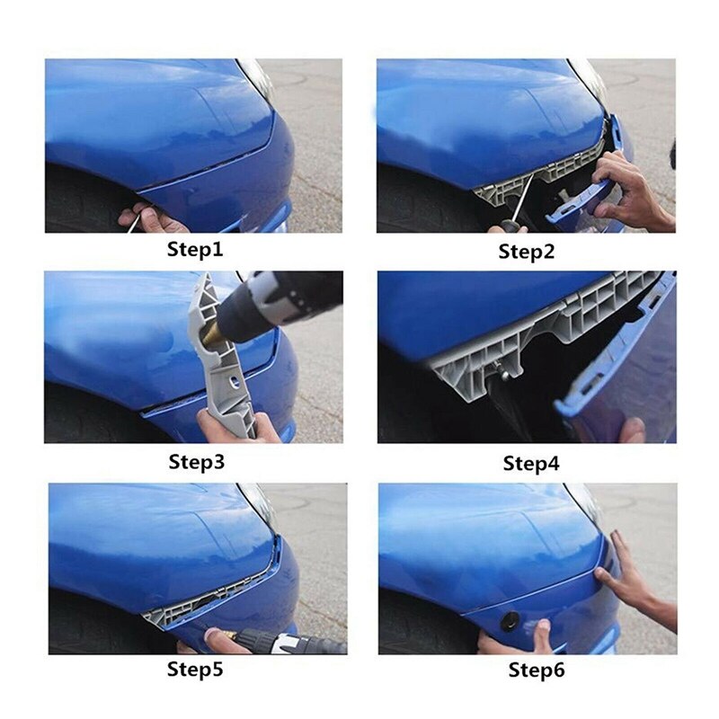 4x hurtigudløserknap til låseknap til bilstifter motorhjelmlås kofangerclips