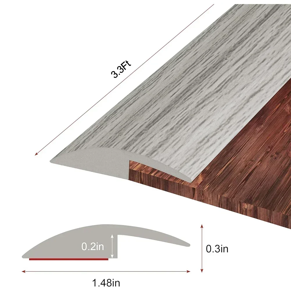 1pc pavimento in legno striscia di transizione bordo di chiusura striscia di pavimento cucitura in PVC resistente all'usura plastica morbida fibbia piatta Dge pressatura soglia