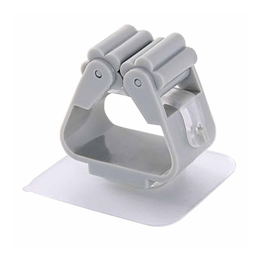 1Pc vadrouille support de balai mural support de serpillière ménage adhésif stockage balai cintre vadrouille crochet supports cuisine salle de bain organisateur: Gris