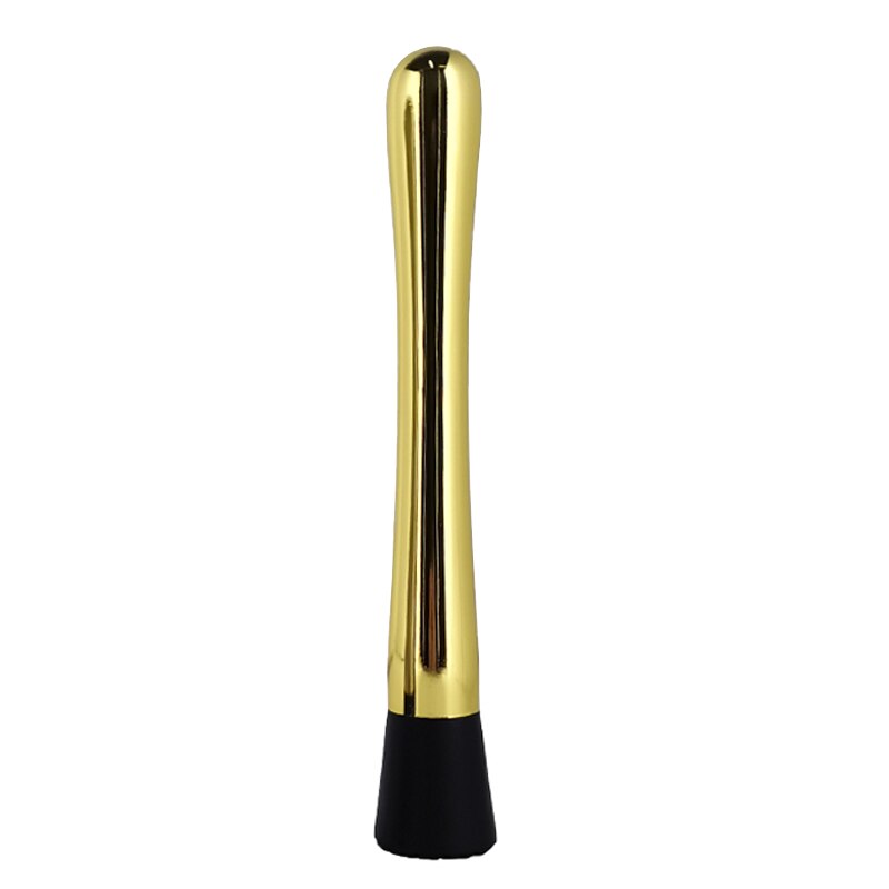 Outil de Bar pour Cocktail en acier inoxydable, filtre, bec verseur, cuillère à mélanger, couteau à chaîne, pinces à glace, tasse à mesurer, Shaker à Cocktail: Gold Muddler