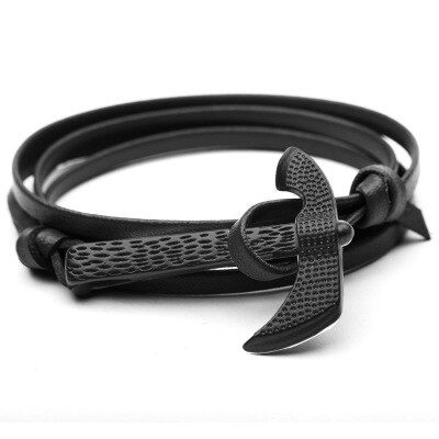 Axt Kopf Anker Manschette Armbänder Männer Überleben Seil Kette Paracord Armbinde Männlichen wickeln Metall Sport Haken: 4