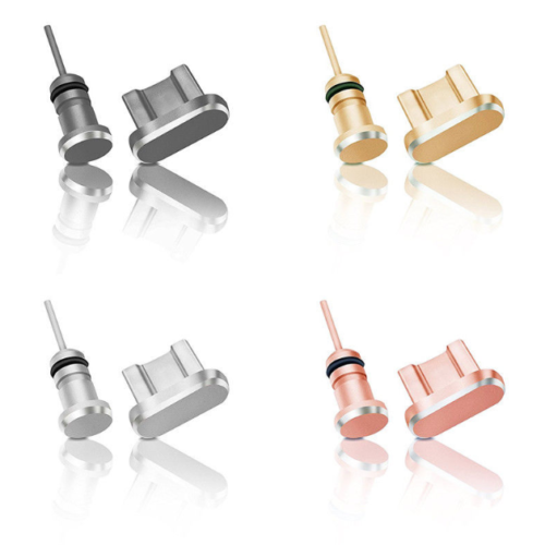 Ensemble de prise anti-poussière Android en aluminium, Port Micro USB, écouteurs, prise Jack, carte Sim, aiguille pour Smartphone