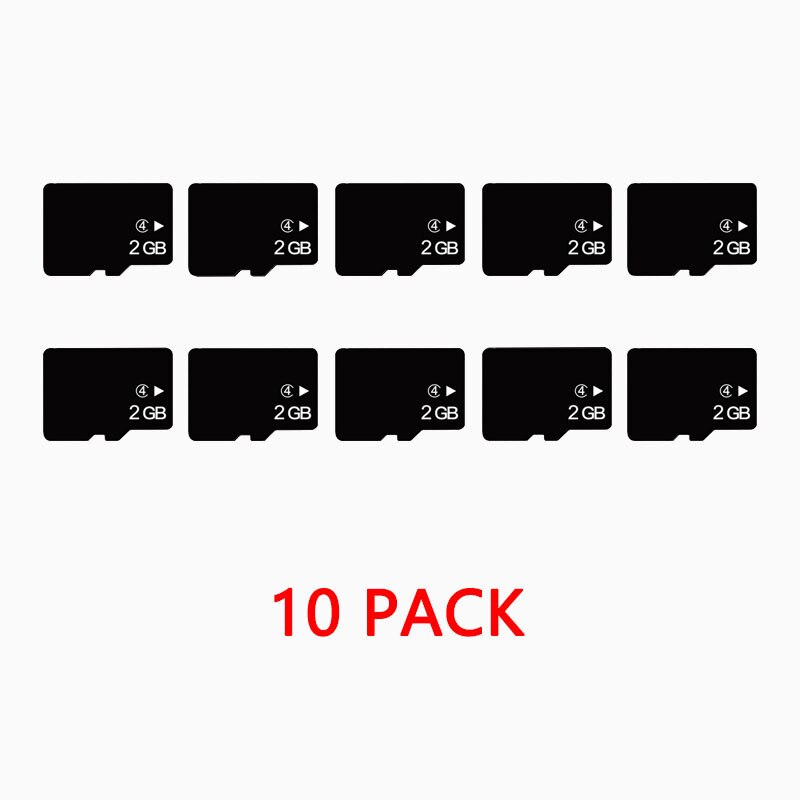Originele Hoge Snelheid Tf-kaart 2GB 10 STUKS Lot PACK Micro-SD-Kaart Voor Smart Telefoon Digitale camera en Digitale Producten