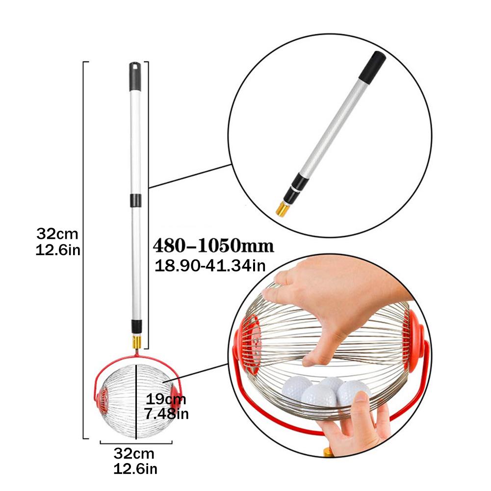 Nut Collector Portable Ball Picker Lightweight Walnut Harvester with Telescopic 18.90-41.34in Rod for Nuts Pecans Prunes Golf