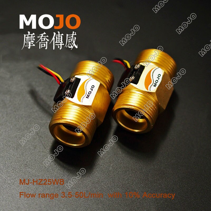 MJ-HZ25WB G1 "precisión 10% 4-45L/min agua diesel latón DN25 efecto Hall turbina sensor medidor caudalímetro turbina