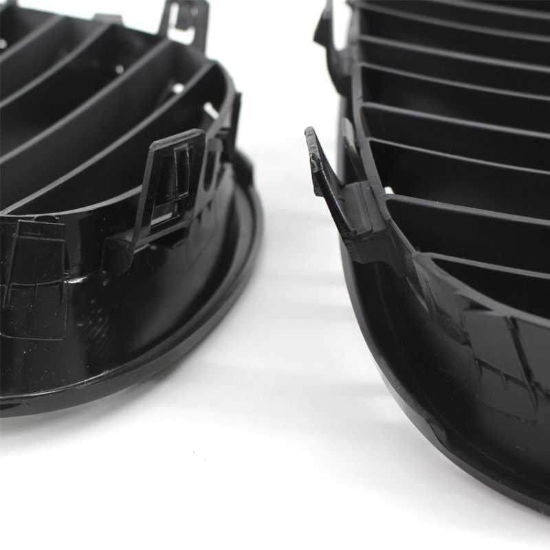 Voor BMW E60 E61 550i 535i Diamant Auto Voorbumper Grille Nier Racing Grill 2004-2009 Grille Zwart Frame zilver Grills kopen vanaf een prijs van 41