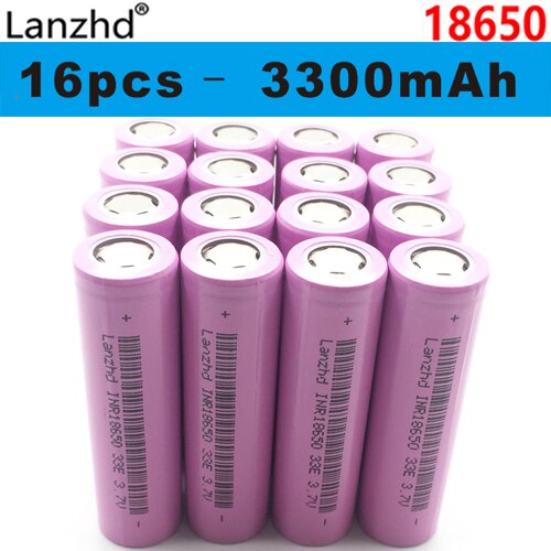 18650 Lithium Batterij 18650 Oplaadbare Batterijen Lithium Ion Batterij 3.7V 3300 Mah 18650 Li-Ion Batterij: 16 PCS