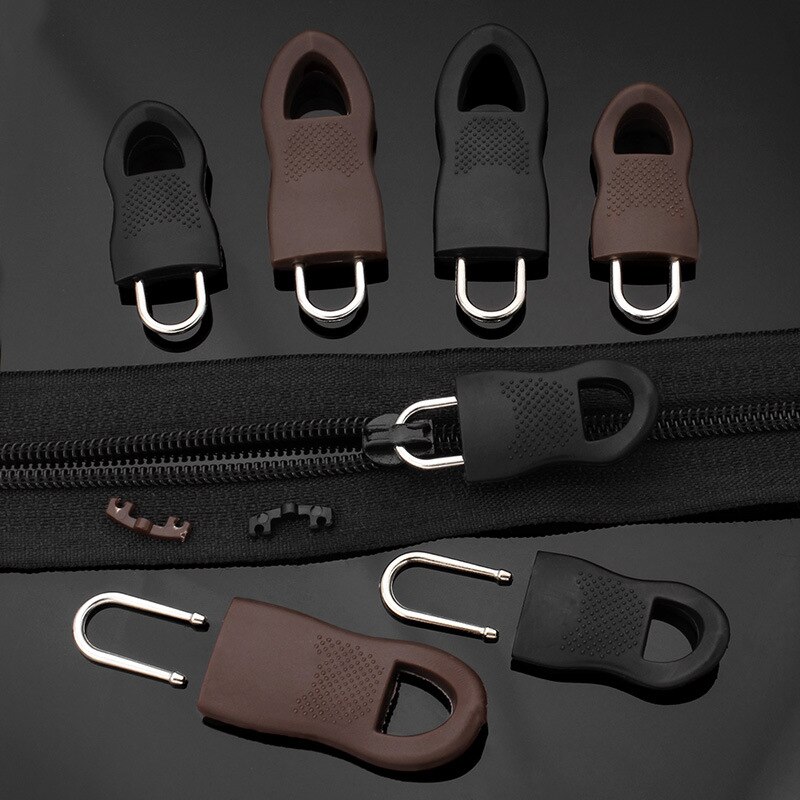Étiquettes de rechange à fermeture éclair pour vêtements, fixation à glissière noire pour sac de voyage, valise, vêtements, tente, sac à dos, outils de couture