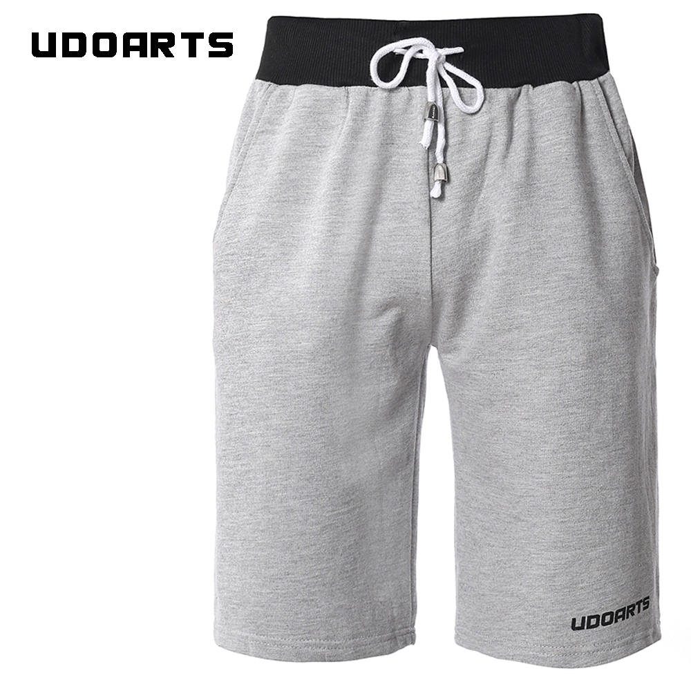 Udoarts sports fleece jogger til mænd 100%  elastiske gymnastikshorts i bomuld
