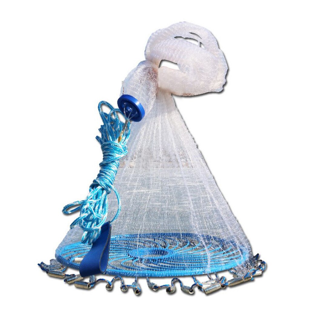 Aluminum Ring Monofilament Thread Throwing Net Saltwater Fishing Cast Net Newest fishing tool net#g4: Default Title