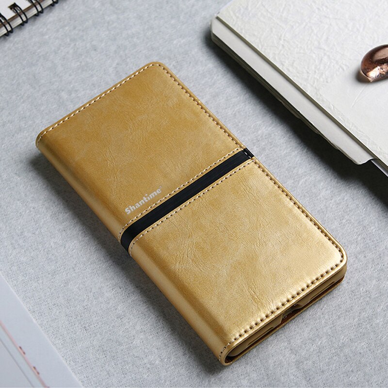 Luxe Vintage Lederen Boek Case Voor Xiaomi Redmi 4X Case Soft Silicone Cover Voor Xiaomi Redmi 4X Zakelijke Telefoon bag Case: Gold