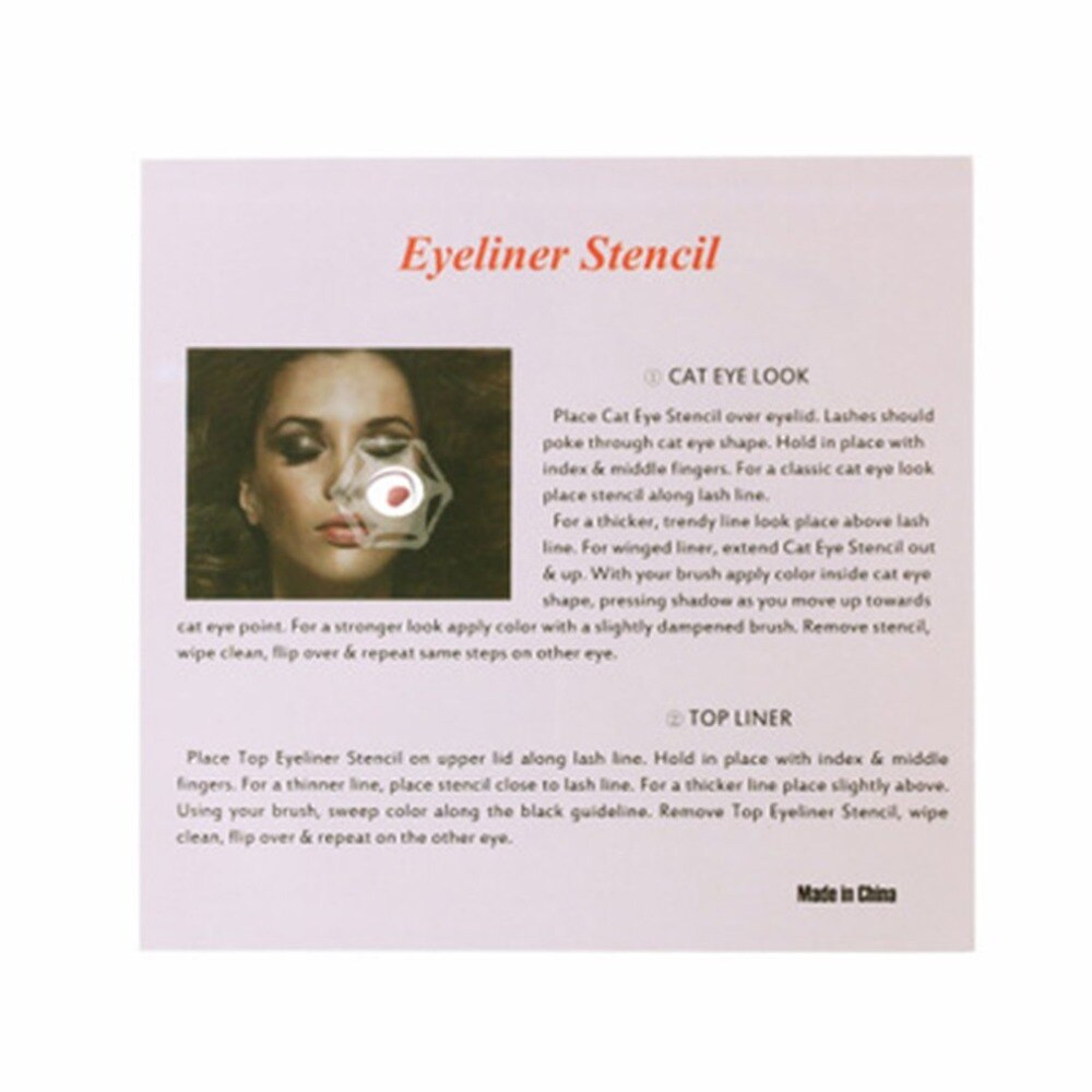 Set de 10 unidades de plantillas para delinear ojos, base de ojos ahumada y delineador de ojos de gato, útiles de maquillaje