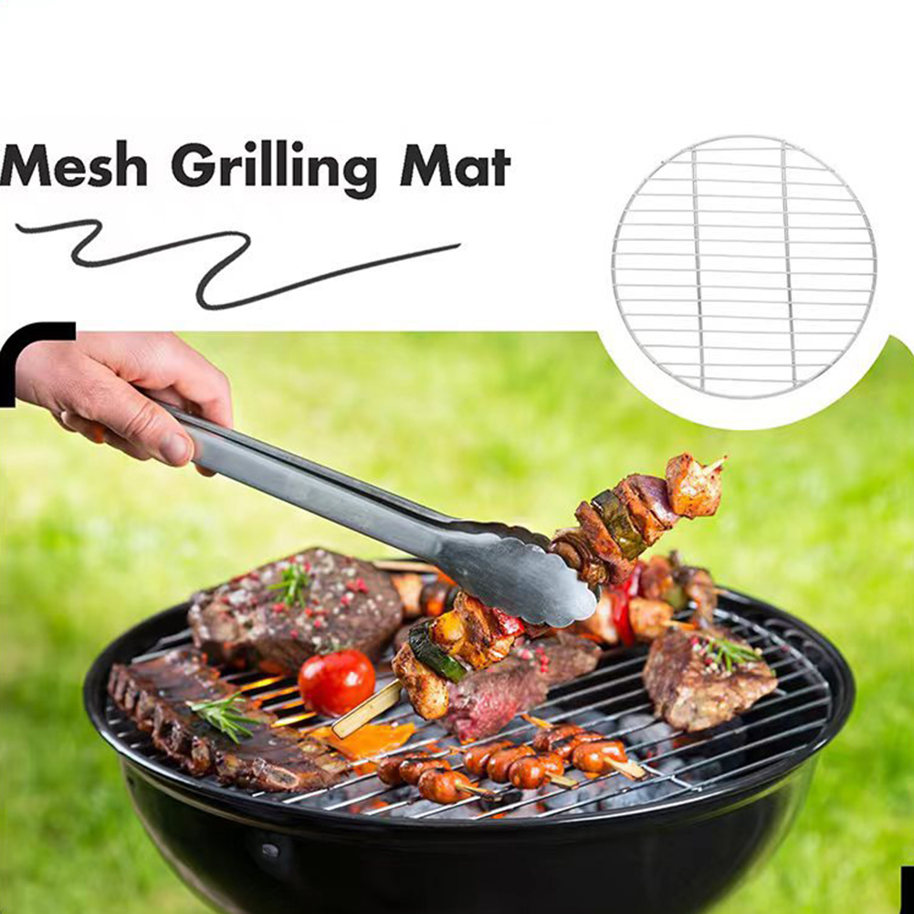 Stainless Steel Round Bbq Grill Mesh Home Roasted Nets Grill Tool Iron Nets Barbecue Non-stick Bbq With Grill Parts