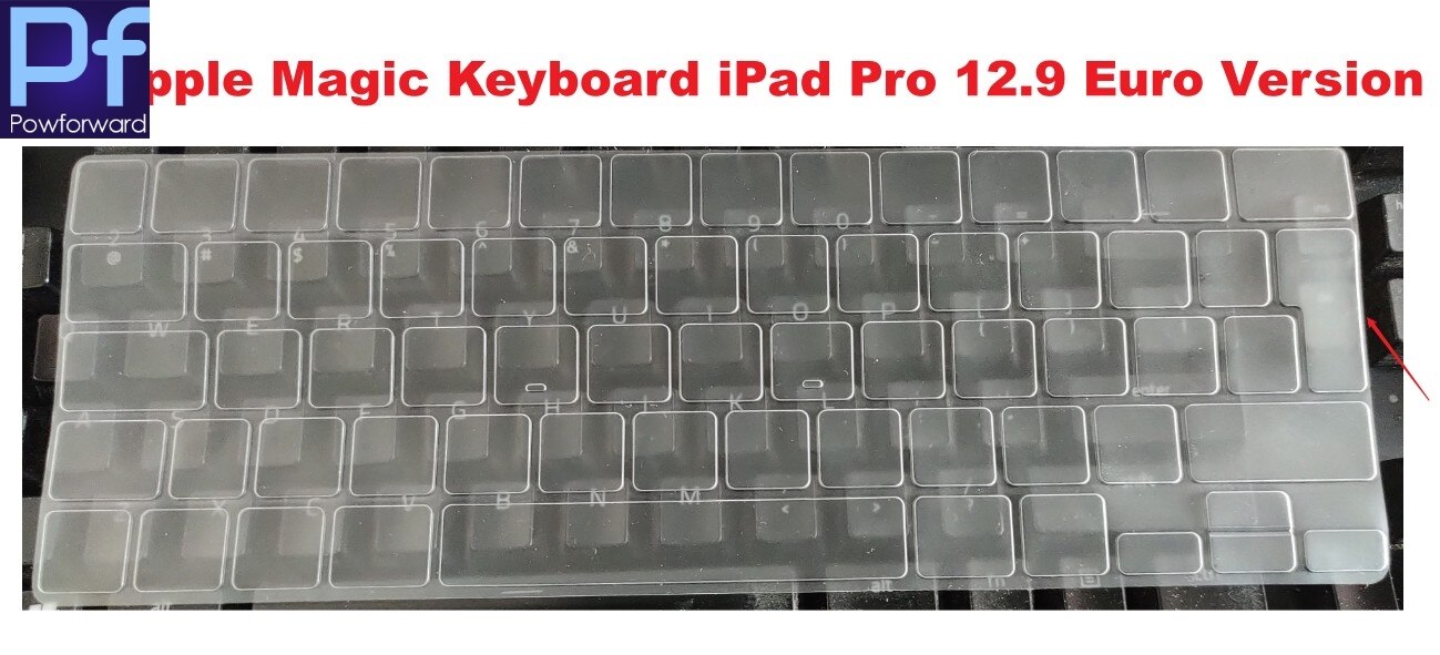Euro US TPU Tangentbordsskydd för Apple Magic Keyboard iPad Pro 11 / 12.9: Magiska ipad 12.9 euro