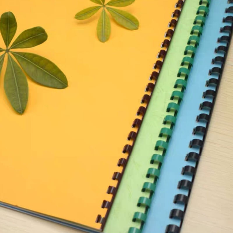 30Pcs/Lot A4 Manual Plastic Binder Rubber Ring 21 Hole Loose-Leaf Notebook Contract Comb Binding Machine Special Learning Office