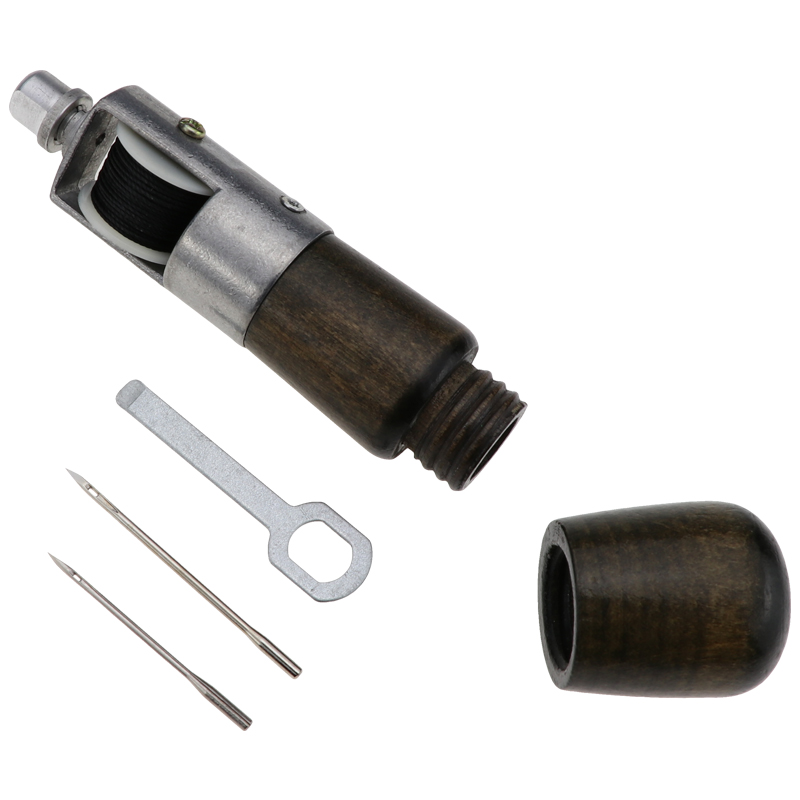Kit de aguja de hilo de coser para punto de cruz de cuero, punzón de costura de cuero con hilo