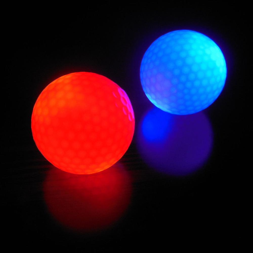 1/2pcs Light-up Flashing Night light Glowing Fluorescence Golf Ball Golfing night beautiful golf ball outdoor easy to find