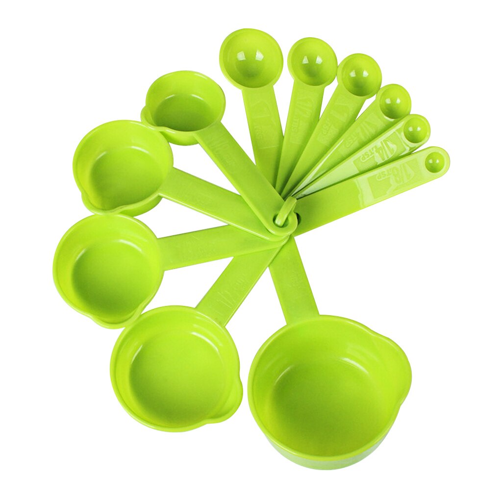 11pcs/set Measuring Cups Graduated Kitchen Measuring Tools Plastic Household Meaurement Spoons