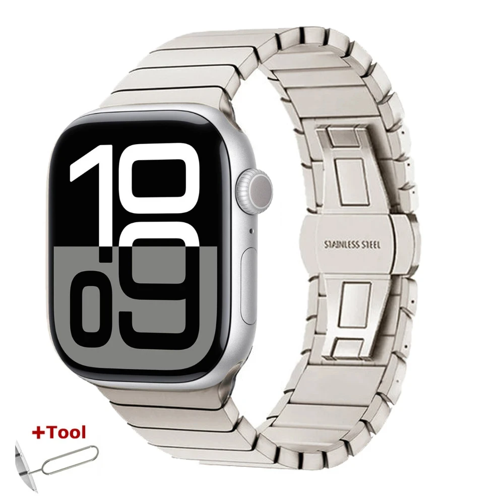 Metallinen ranneke apple watch 10 46mm 42mm ultra 49mm 9 8 7 45mm 41mm -rannekkeelle, kellonranneke iwatch series 6 5 4 se 44mm 40mm -mallille