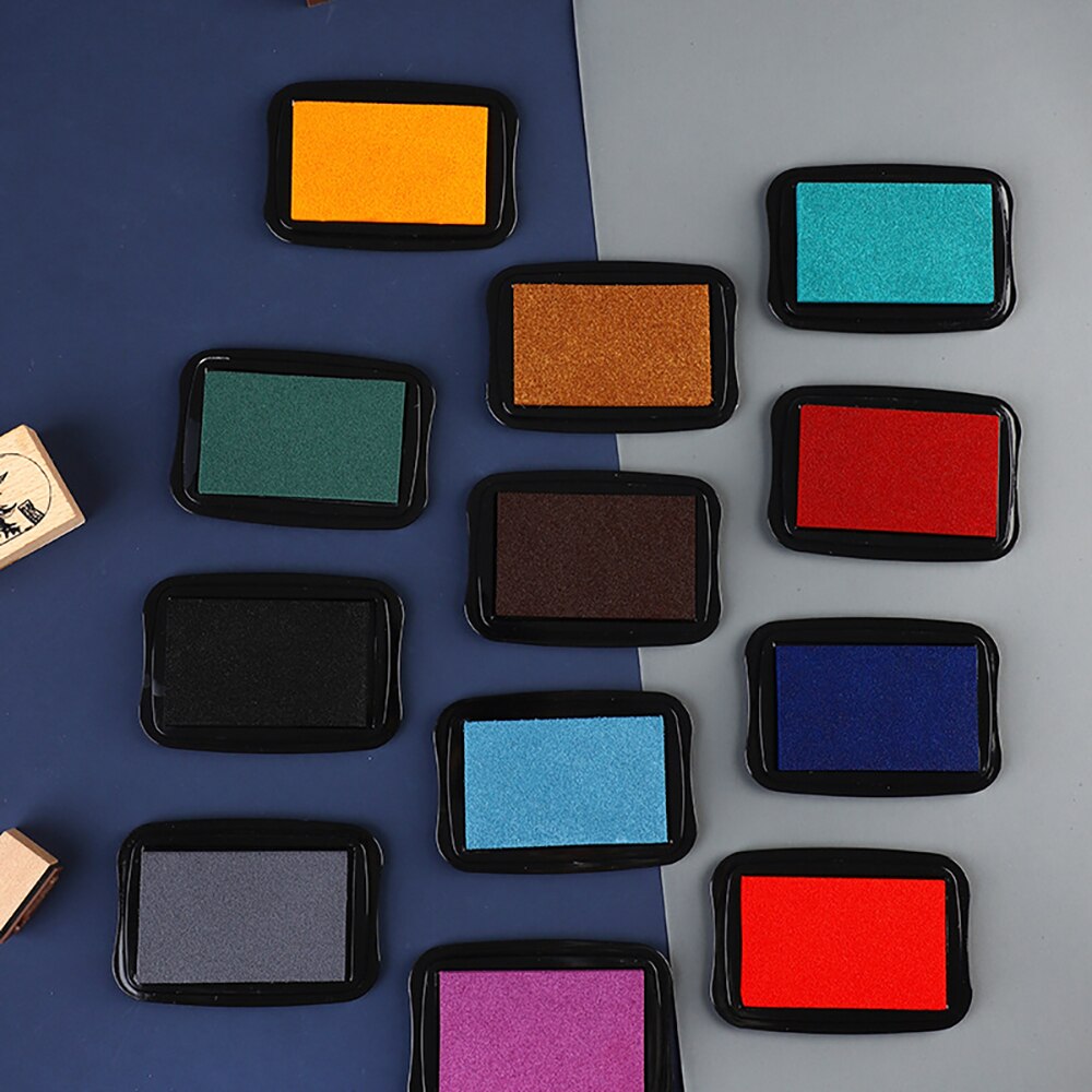 Retro Color Inkpad Finger Painting Scrapbooking DIY Decoration Color Inkpad Rubber Stamp Ink Pad