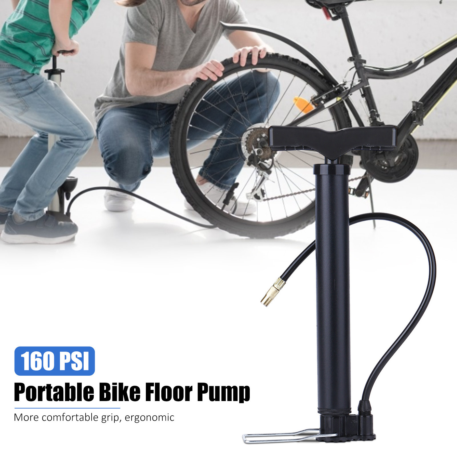 Mini Fahrrad Pumpe Tragbare Fahrrad Reifen Boden Pumpe Reise Fahrrad Pumpe Hand Fuß Luft Inflator Außen MTB Radfahren Rolle Ziemlich gute