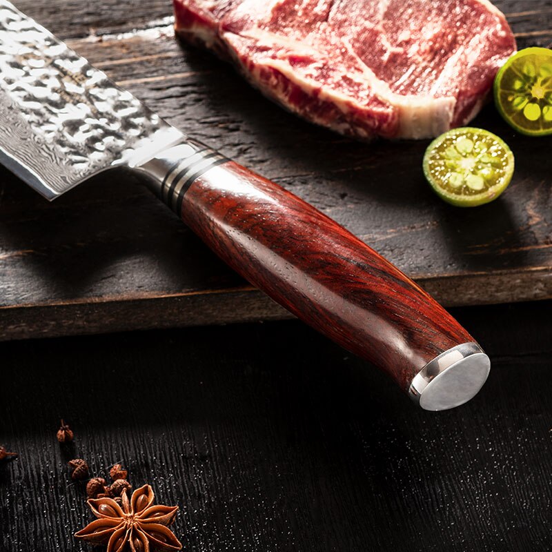 YARENH – couteau de Chef utilitaire en acier damas japonais, 73 couches, outils de cuisine professionnels en acier inoxydable à haute teneur en carbone
