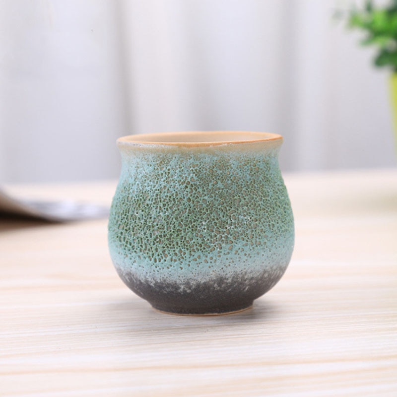 Stijl Keramische Bubble Glazuur Duim Bloempot Mini Vetplanten Bloempot Pocelain Bonsai Pot met een Gat Huis Tuin