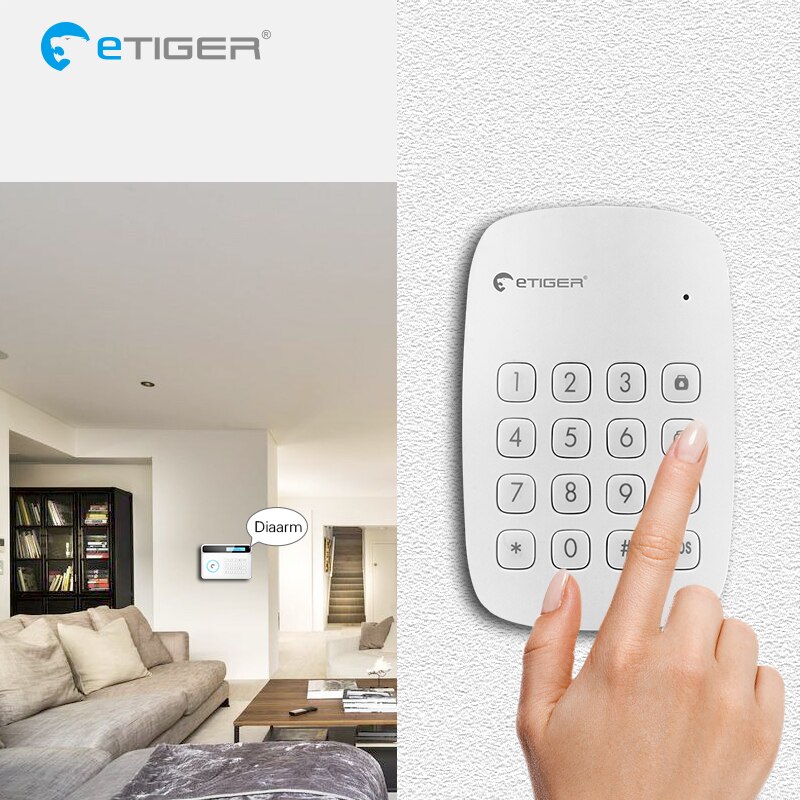 Wireless Touch K1A Keypad for eTIGER Home Security GSM Alarm System RFID Card Disarm Wireless Password Keypad