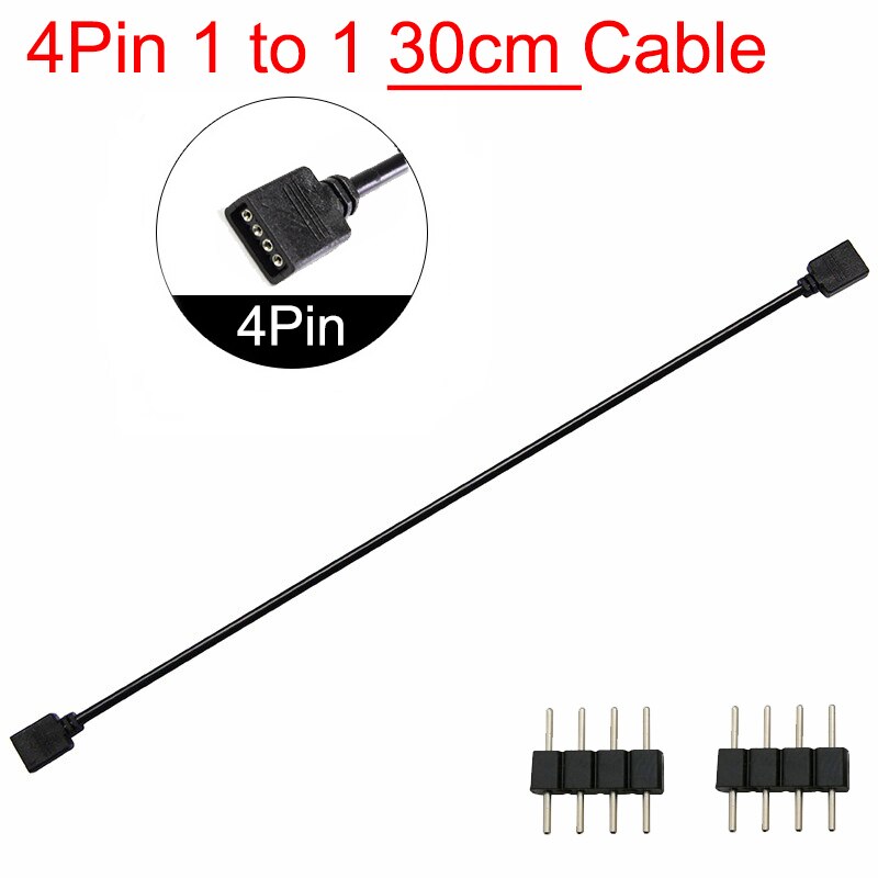 ARGB 5V 3Pin 12V 4Pin 30cm 50cm 1m 2m 3m 5m Verlängerungskabel Adapter 1 auf 1 2 3 4 5 Splitterkabel für MSI ASUS ASRock AURA LED: Orange