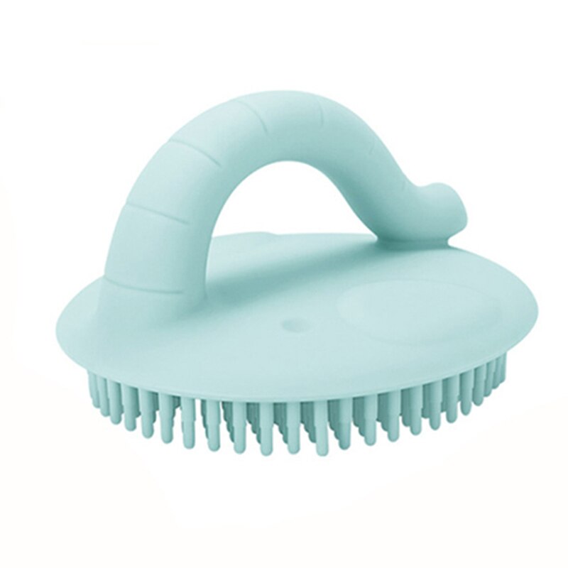 Escova de banho de bebê escova de massagem de silicone macio com alça infantil cabelo corpo purificador anti-bacteriano suprimentos de limpeza