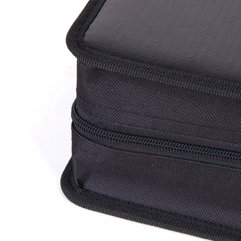 Cd förvaringsväska cd skyddsväska dvd skyddsväska förvaringsväska svart  (128 st kapacitet)