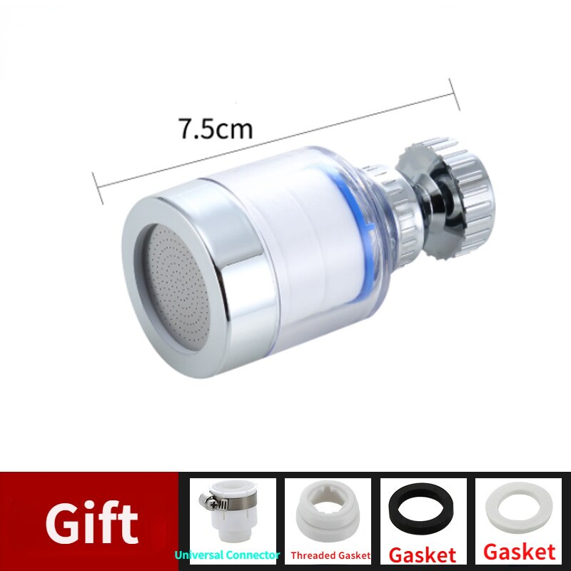 360 ° Rotatie Keukenkraan Badkamer Kraan Beluchter Waterbesparing Hoge Druk Nozzle Tap Adapter Badkamer Sink Spray Douche: 7.5 filter faucet
