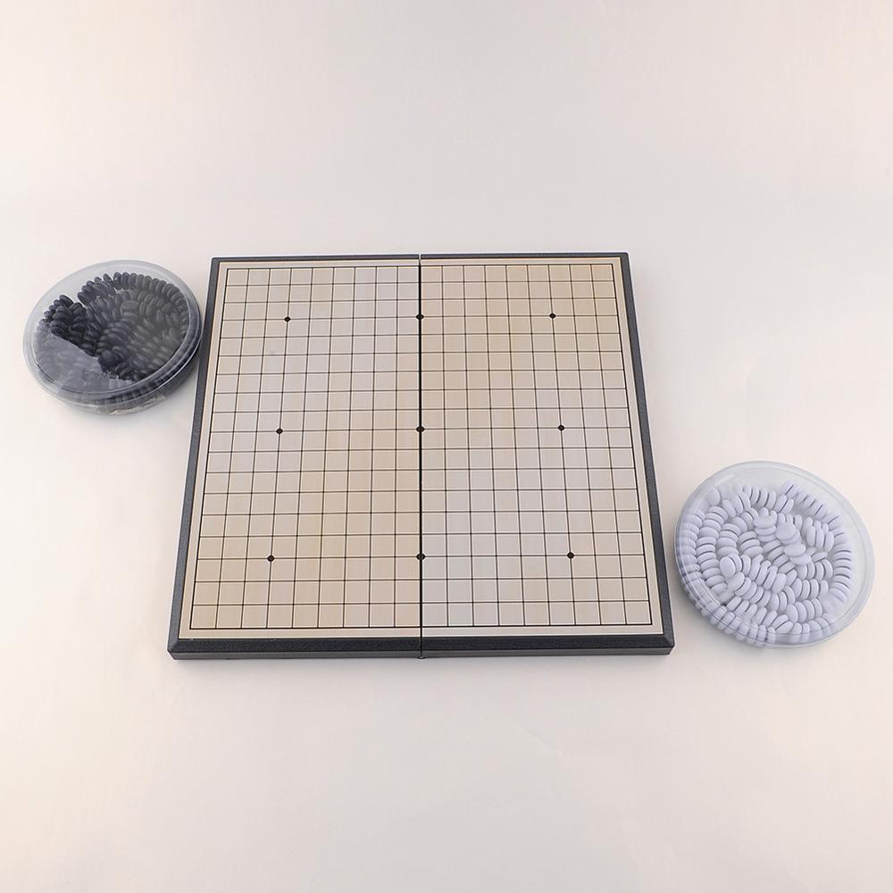 Juego plegable de gran de Go WeiQi Baduk, juego completo de piedra 18x18, juego completo de tamaño Go Board, accesorios deportivos para interiores