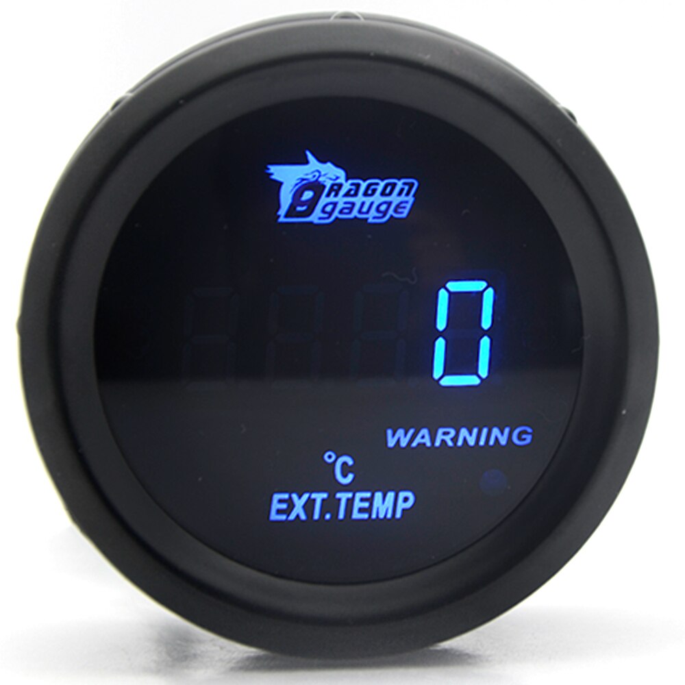Dragemåler 2 " 52mm eksostemperaturmåler digital eksostemperaturmåler blå led egt ext måler bilmåler med sensor