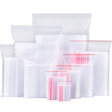100PCS Zipper Lock Ziplock Bag Food Storage Bag Transparent Trinket Packing Vacuum Storage Bag Refrigerated Bag