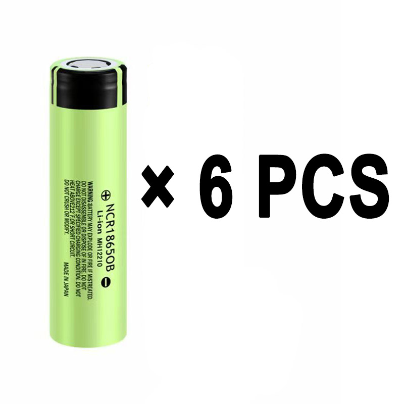 ncr 18650 Original NCR18650B 3.7v 3400mAh Lithium Rechargeable Battery for Battery Pack flashlight Electric tools Flat head: green