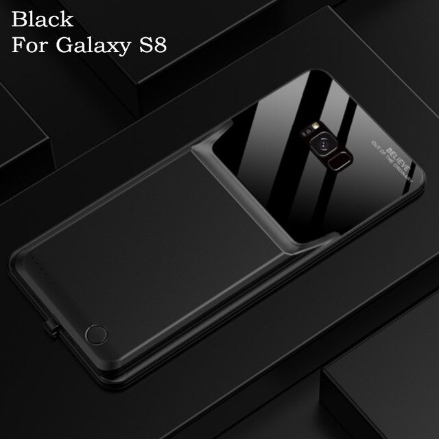 Power Bank Charging Back Cover For Galaxy S8 Plus S9 Plus Battery Case Shockproof Battery Charger Case For Samsung Galaxy S8 S9: Black For Galaxy S8