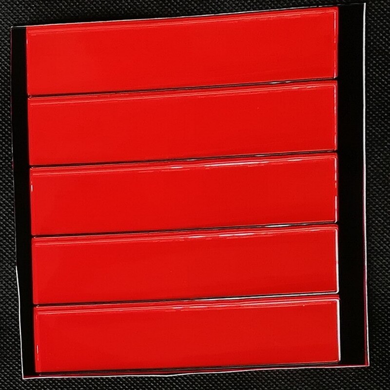 Motorcycle Bicycle Sticker Reflective Stickers Cycling Warning Reflector Film Cycling Decal Tape Horizontal stickers: big red