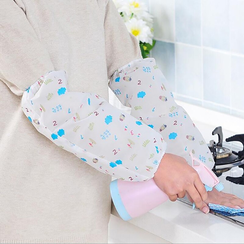 Cute Cartoon Adult Long Waterproof Cuff Male And Female Kitchen Clean Antifouling Oil Protection Cuff Cleaning Tools Accessories