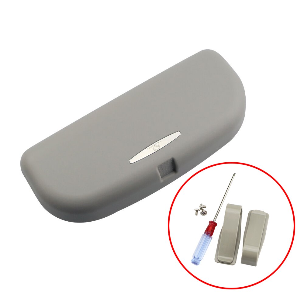 Auto Glazen Houder Case Box Zonnebril Houder Storage Case Box Voor Toyota C-HR Chr - Zonnebril Protector Holder: Gray Double Clip
