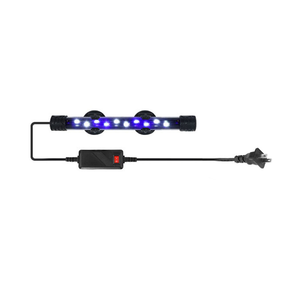 Aquarium Blue White Light Fish Tank Submersible Lamp Waterproof Underwater LED Plant Lamp Aquarium Lighting Accessories: US Plug 4W 18cm