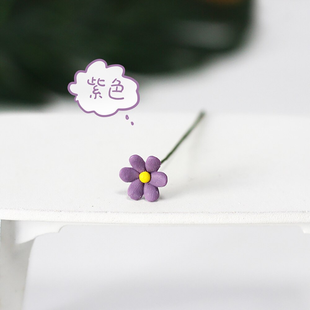 2pcs 1/12 Dollhouse Miniature Accessories Mini Resin Daisy Simulation Flower Model Toys for Doll House Decoration ob11: F 2pcs