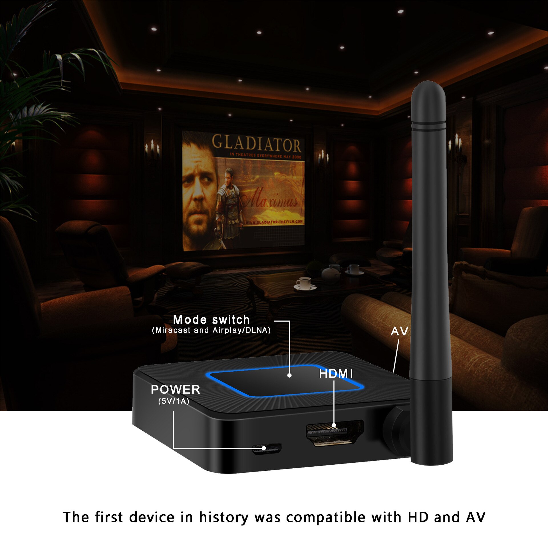 Meer Stabiele 2.4G 5G Car Auto Thuis Draadloze Hdmi Av Rca Media Streamer Mirroring Screen Airplay Miracast Android tv Stick Anycast