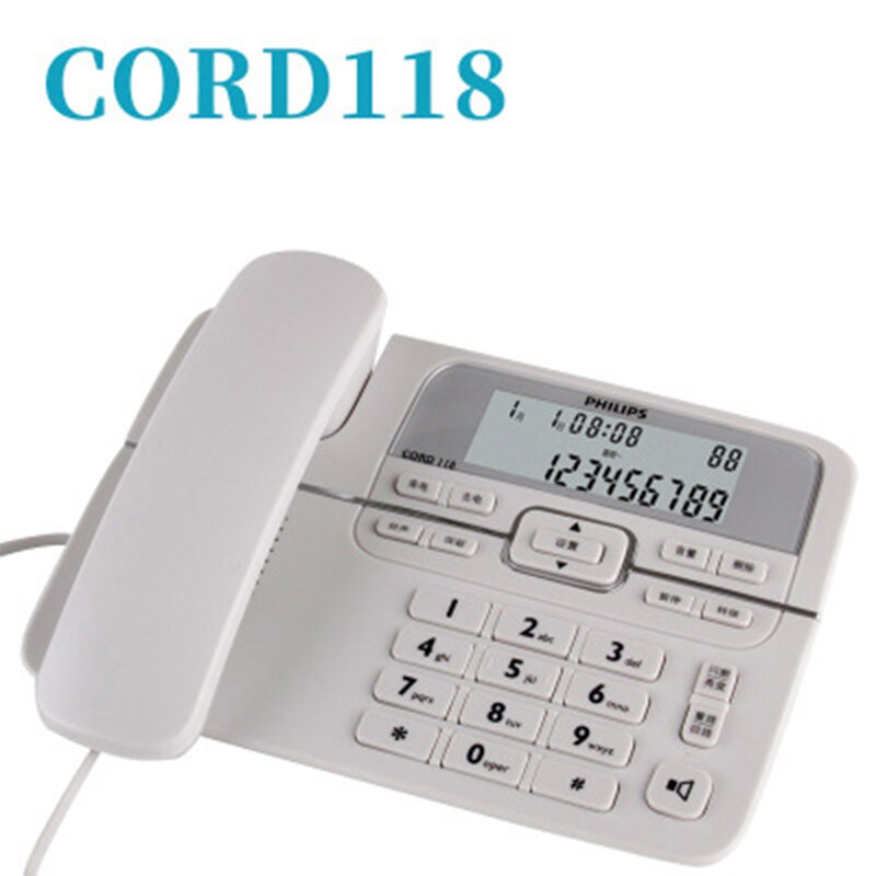 telephone landline CORD118 No Battery HD Hands-Free Calling Dual Interface Cable Home Office Business Fixed Landline phone